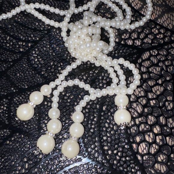 NWOT 1920s Accessories Pearls Necklace Faux Pearls For Gatsby, Flapper Cosplay - Picture 4 of 4